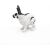 Papo Domestic Rabbit Figurine - Small White and Black Bunny Toy