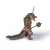 Papo Crocodile Warrior Figurine, back view of the crocodile warrior holding a sword and hammer