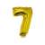 Gold number 7 balloon, 42 cm, for birthday parties and celebrations