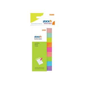Stick`N Paper Index 50x12mm 9x50lap neon/pasztell mix jelölőcímke, pack of 9, neon and pastel colors - Office paper product