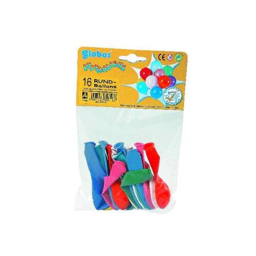 16 db vegyes színű lufi, Globos márka - Haber