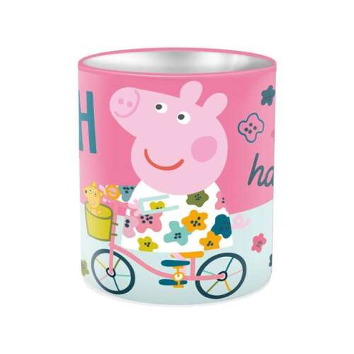 Peppa Pig Bleistifthalter aus Metall, rosa, 10x11cm
