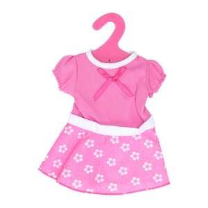Ružová bábika šaty s bielymi kvetmi, pre bábiky s výškou 40-45 cm - Šaty pre bábiku Toy