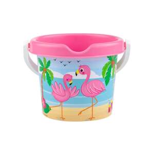Rosa Flamingo-Sandkübel für Kinder, perfekt für Sandburgen und Strandspaß - Strandartikel