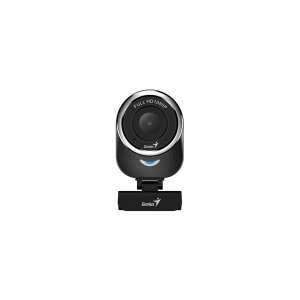 Webcam Genius Qcam 6000, negru, Full HD 1080p, apeluri video, streaming, înregistrare - Camere web