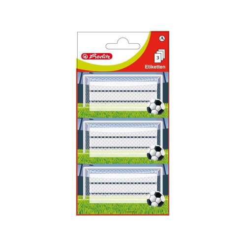 Berlitz focikapu mintás öntapadós címkék, 3 címke laponként, 3 lap csomagban