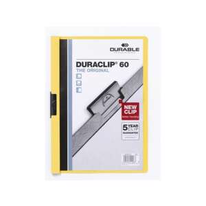 Durable Duraclip 60 A4 gelber Clip-Ordner, das Original, 60 Blatt Kapazität - Schnellhefter
