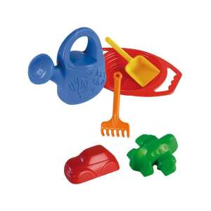 Sandspielset mit Gießkanne, Schaufel, Rechen und Formen - Strandartikel