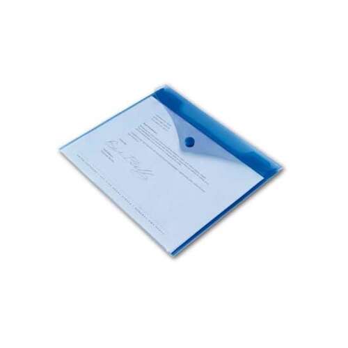 Office Depot A4 blaue Plastik-Dokumentenmappe mit Klappe und Druckknopfverschluss