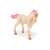 Papo Unicorn Figurine, white unicorn with pink mane and tail, standing on all four legs, side view