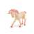 Papo Unicorn Figurine, white unicorn with pink mane and tail, standing on all four legs, side view