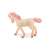 Papo Unicorn Figurine, white unicorn with pink mane and tail, standing on all four legs, side view