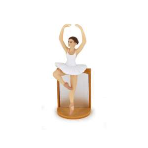 Papo ballerina figurine, a young woman in a white tutu practicing ballet at the barre - Papo Figure