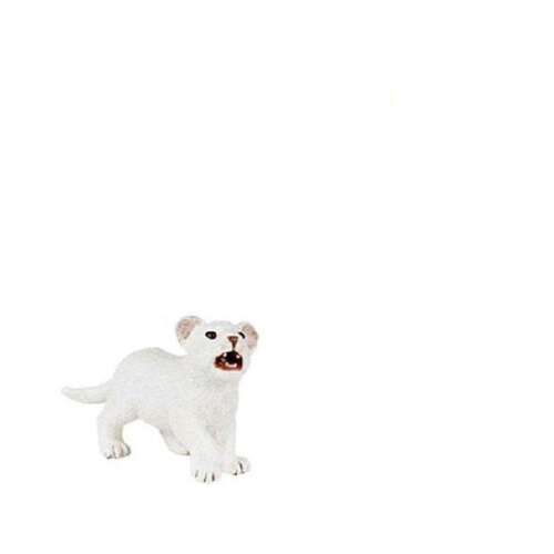 Papo White Lion Cub figurine, realistic animal toy for kids