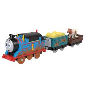 Thomas și prietenii Thomas noroios set de tren motorizat cu vagon de marfă și vacă - Tren, element feroviar, autostradă
