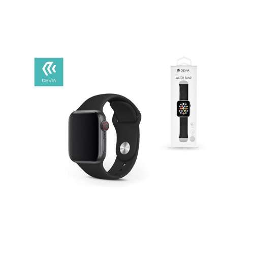Devia black silicone sport band for Apple Watch 38/40/41mm
