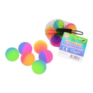 6 db neon pattogó labda, 3 cm átmérőjű, tökéletes gyerekeknek - Pattogó labda