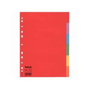 Esselte Economy A4 6-teiliger Trennwand, rot, zum Organisieren von Dokumenten - Register & Trennblätter