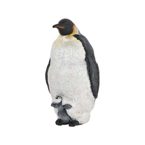 Papo Emperor Penguin with chick figurine, realistic animal model for kids