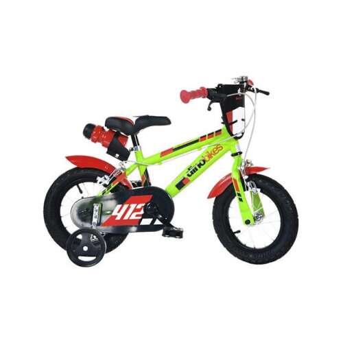 Grün und rotes 12 Zoll Sfera MTB Fahrrad mit Stützrädern