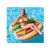 Woman relaxing on Intex inflatable hamburger pool float