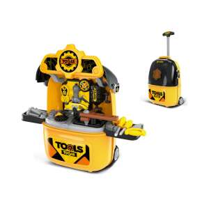 Set de scule de jucărie galben și negru într-o valiză cu roți, pentru copii, pentru joacă de rol - Nonbrand Bricolaj