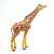 Papo Giraffe figurine, realistic animal toy for kids, brown and yellow giraffe with long neck, side view