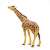 Papo Giraffe figurine, realistic animal toy for kids, brown and yellow giraffe with long neck, side view
