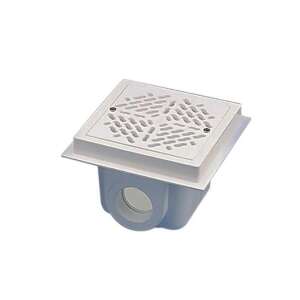 Fenékürítő betonos 200 x 200mm D75 Betonbodenablauf mit Klebeanschluss - Montageelemente