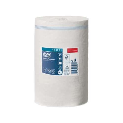 Tork Wiping Paper Plus Rolle, weiß, 11 Rollen, 120m lang, 21.5cm breit, 214 Blätter pro Rolle