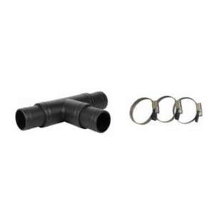 HECHT 305812 3X32/38MM Conector T cu 3 cleme pentru furtun - Irigare