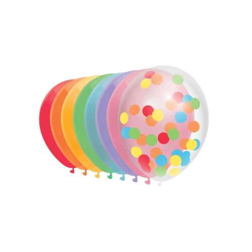 Set mit 10 bunten Konfetti-Ballons, 30 cm Durchmesser, Latex