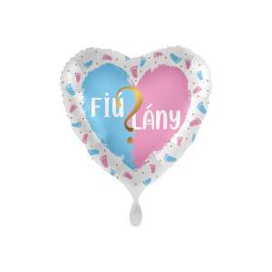 45cm Fiú vagy Lány? szív alakú fólia lufi