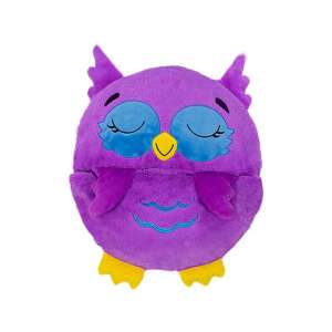 Happy Nappers Lila Eulen Kissen Schlafsack, 137cm, Plüsch, Weich, Gemütlich, Kinder, Reisen, Übernachtungsparty - Bettwäsche