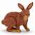 Papo Brown Rabbit Figurine, realistic animal toy for kids
