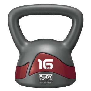 Kettlebell Body Sculpture 16 kg, сив и червен, за силова тренировка и фитнес - Обучение вкъщи