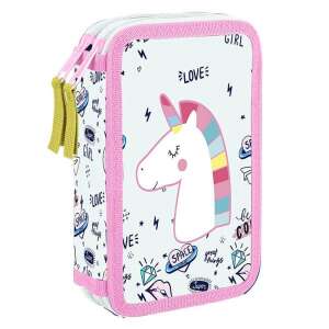 Unikornisos emeletes tolltartó - Unicorn Power - OXY BAG, dupla cipzáras tolltartó unikornis mintával - Oxybag