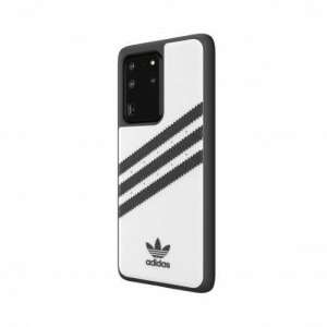 Adidas Samsung Galaxy S20 Ultra Handyhülle, weiß mit schwarzen Streifen und Logo - Handyhüllen