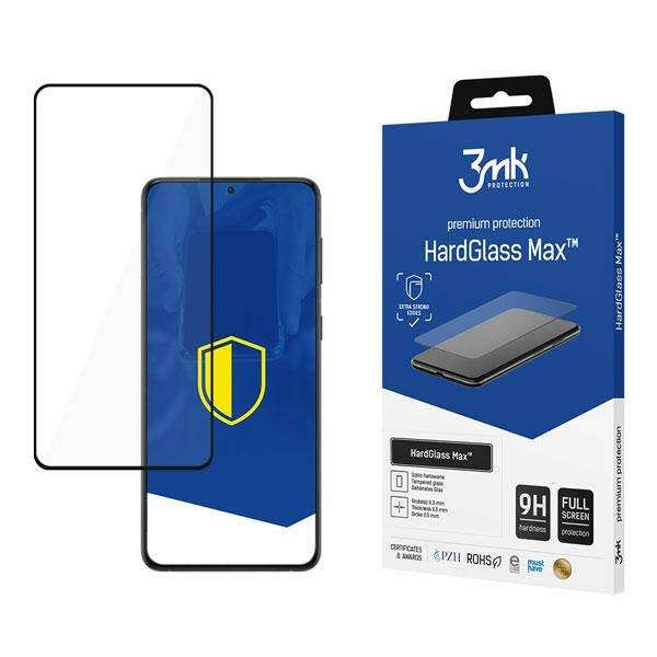 3MK HardGlass Max Samsung S901 S22 fekete teljes képernyős üveg k...