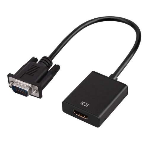 VGA apa - HDMI anya átalakító adapter 28cm, fekete 56148157