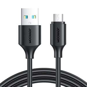 Joyroom USB to Micro USB cable, black, 1 meter long, 2.4A fast charging - Data Cable