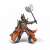 Papo Knight with Battle Axe, black armor, orange cape, fantasy figure, toy, front view
