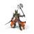 Papo Knight with Battle Axe, black armor, orange cape, fantasy figure, toy, front view