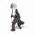 Papo Knight with Battle Axe, black armor, orange cape, fantasy figure, toy, side view