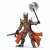 Papo Knight with Battle Axe, black armor, orange cape, fantasy figure, toy, front view
