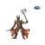Papo Knight with Battle Axe, black armor, orange cape, fantasy figure, toy