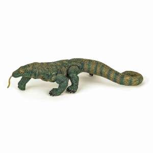 Papo Komodo dragon figure, realistic toy for kids, green and brown, detailed, side view - Figure
