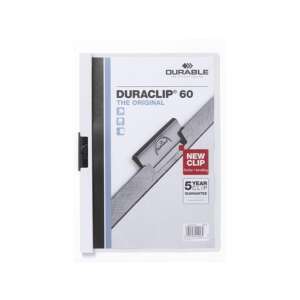 Durable Duraclip 60 A4 fehér clip-mappa, 60 lapig - Durable