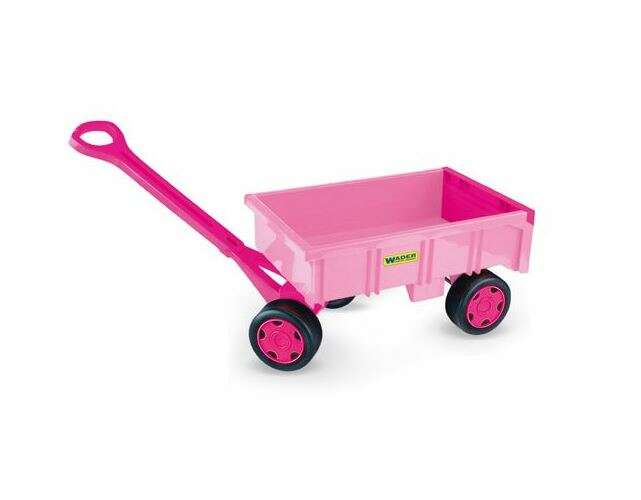 Rózsaszínű kézikocsi kislányoknak 60 kg teherbírással - Wader