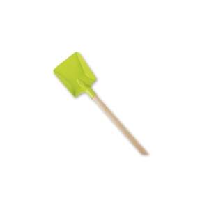Green metal shovel with wooden handle, 76 cm long - Garden Tools for Kid
